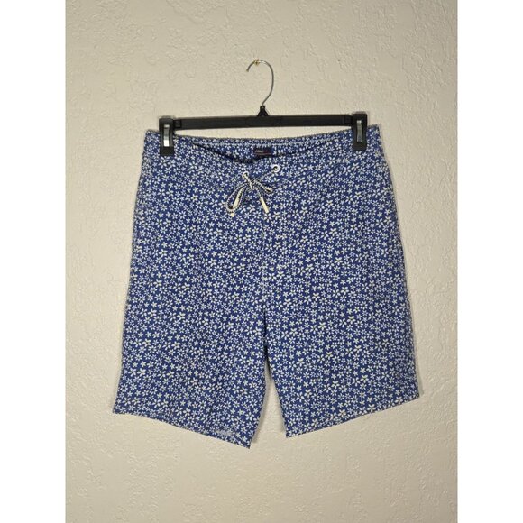JOHNNIE-O Swim Trunks Shorts Mens Small Floral Waves Surf Draw String - Picture 1 of 6